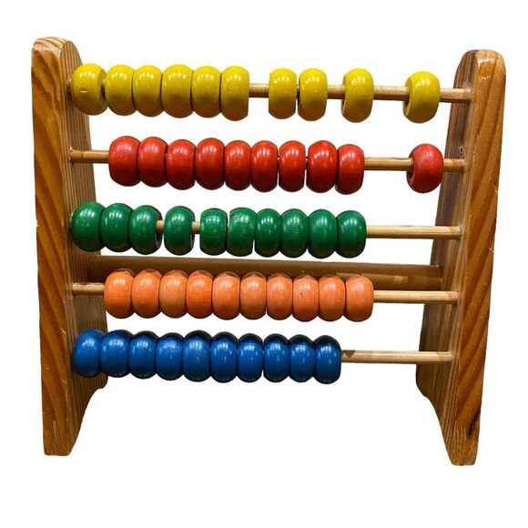 Other - COPY - Vintage 70s All Wooden Handmade Abacus. W: 61/2” H: 6” D: 2”